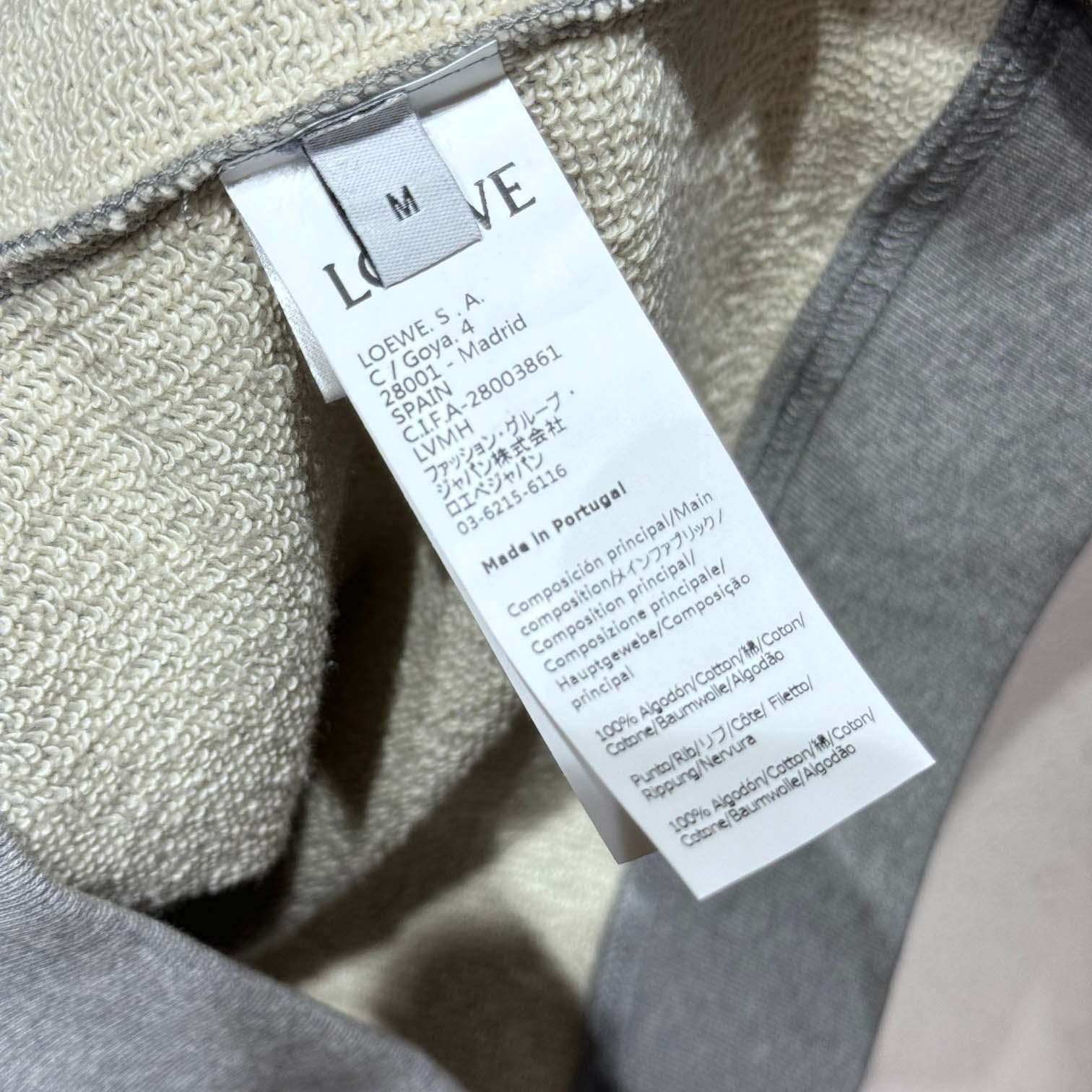Loewe Relaxed fit Hoodie In Cotton Grey - PerfectKickZ