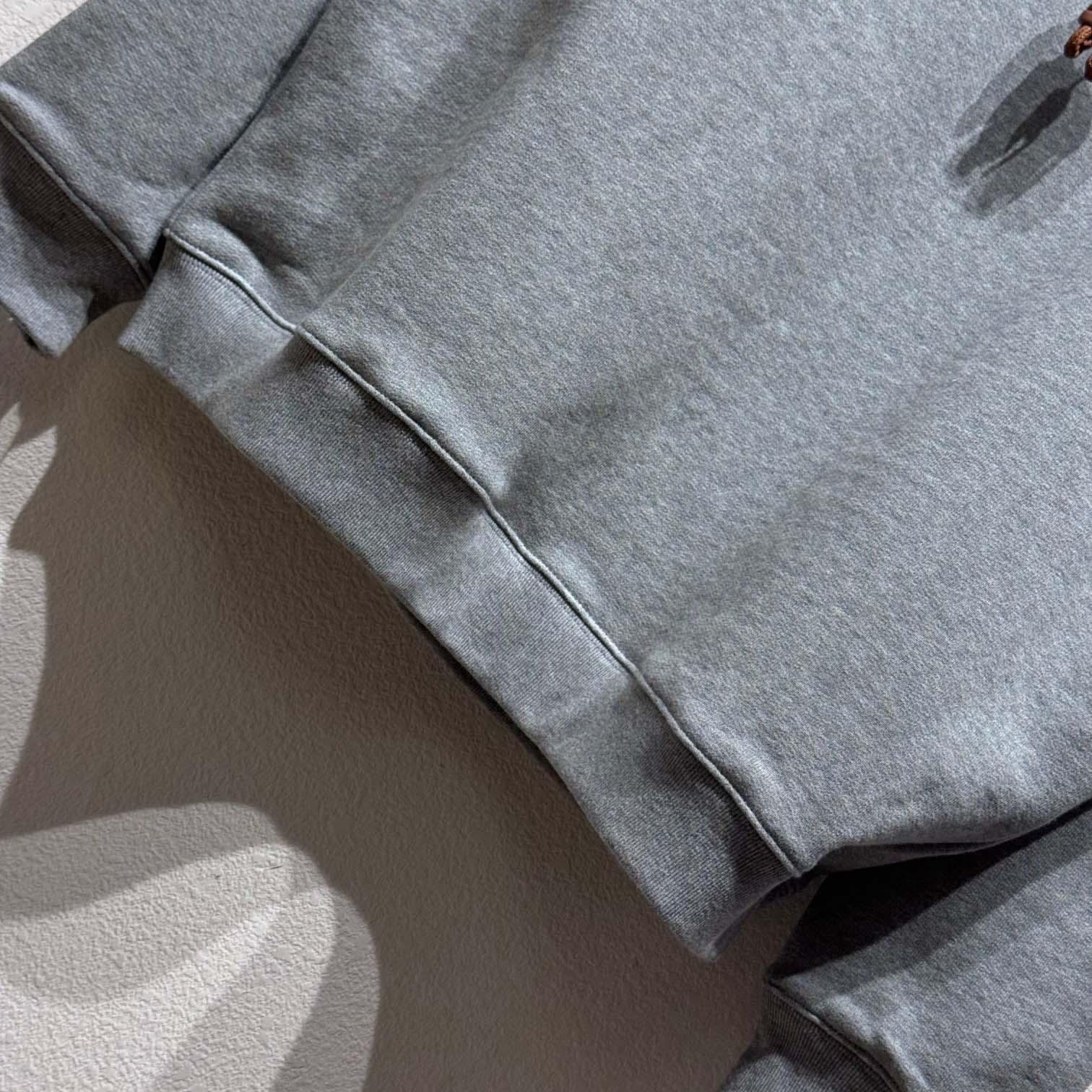 Loewe Relaxed fit Hoodie In Cotton Grey - PerfectKickZ