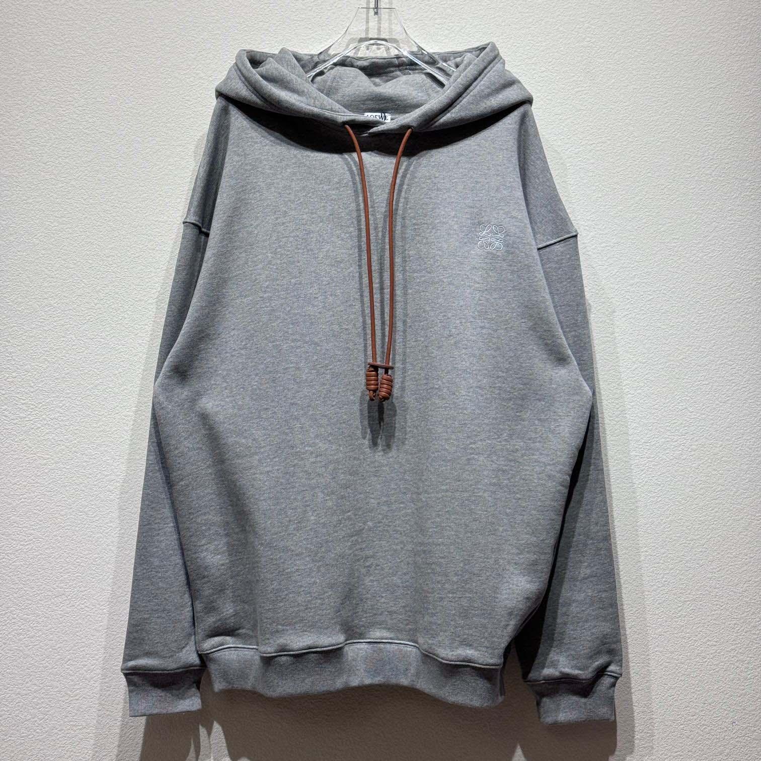 Loewe Relaxed fit Hoodie In Cotton Grey - PerfectKickZ