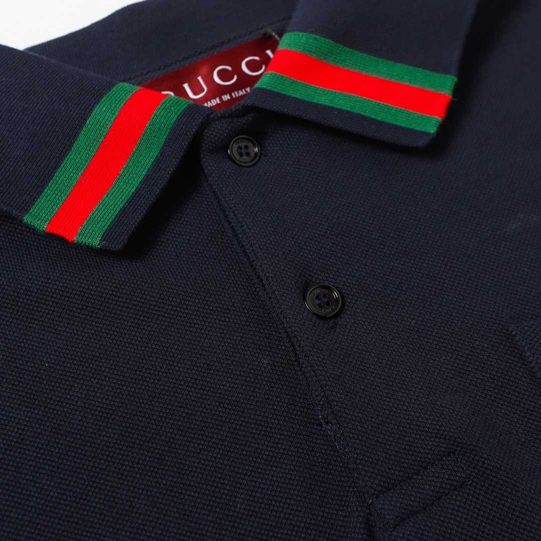 Gucci Cotton Polo Shirt With Web - PerfectKickZ