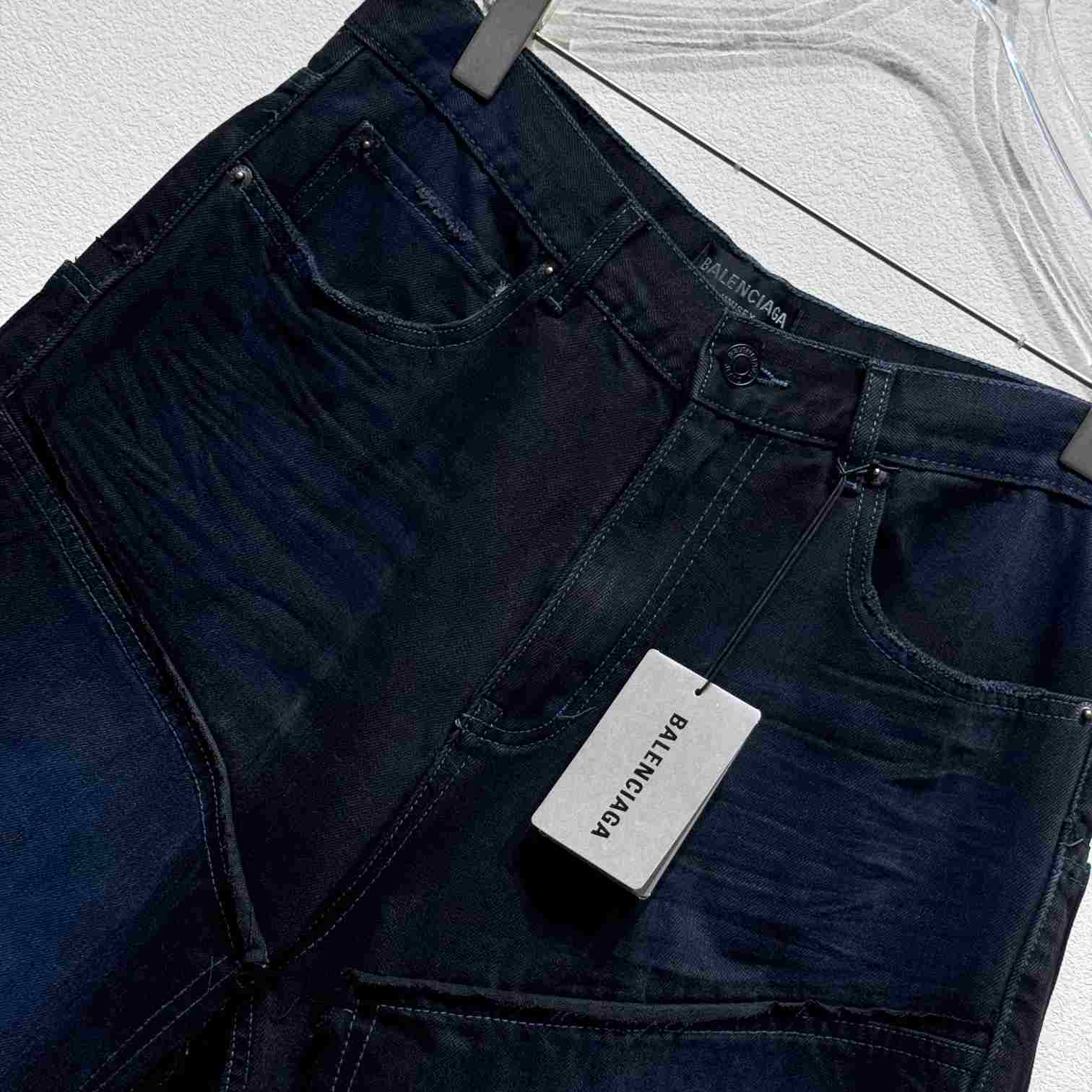 Balenciaga Double Knee Pants In Dark Blue  - PerfectKickZ