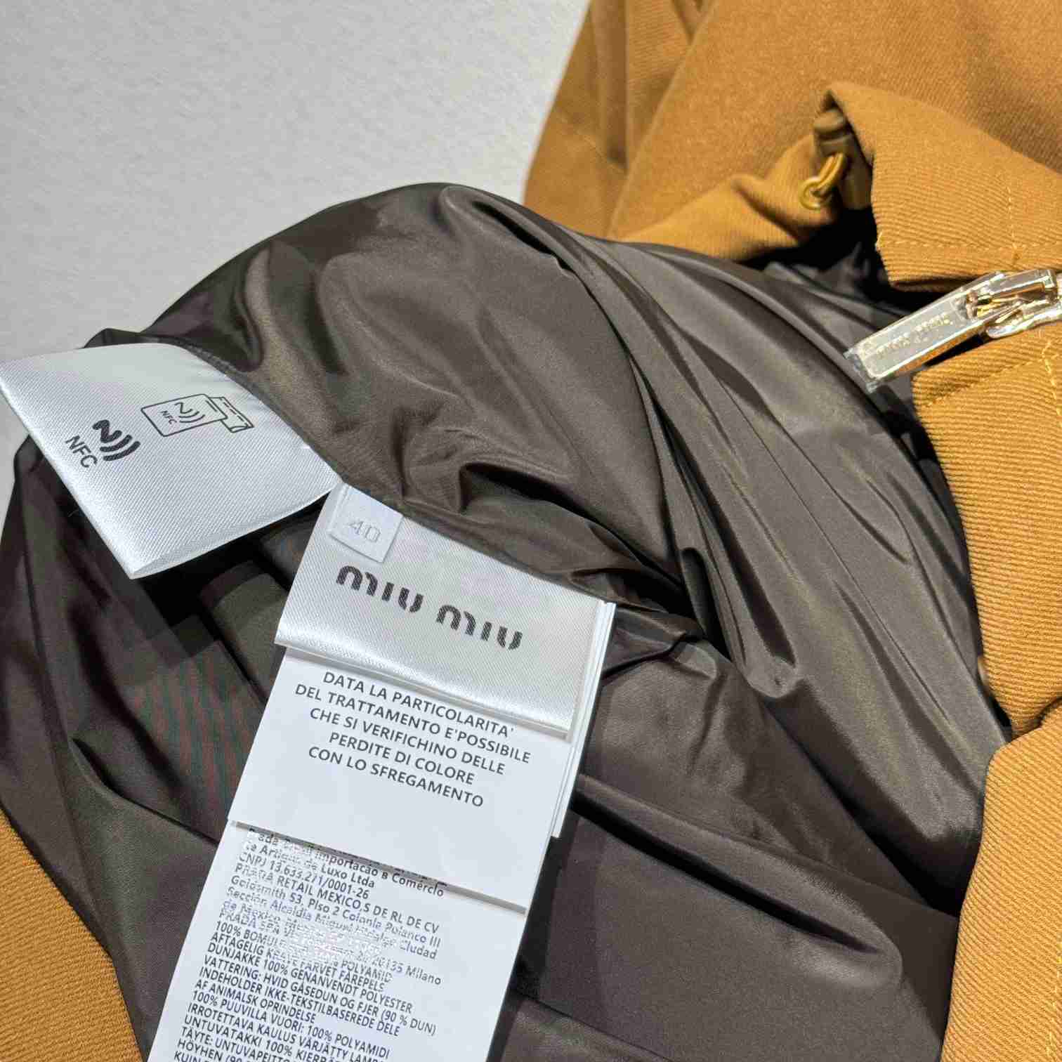 Miu Miu Gabardine Down Jacket - 