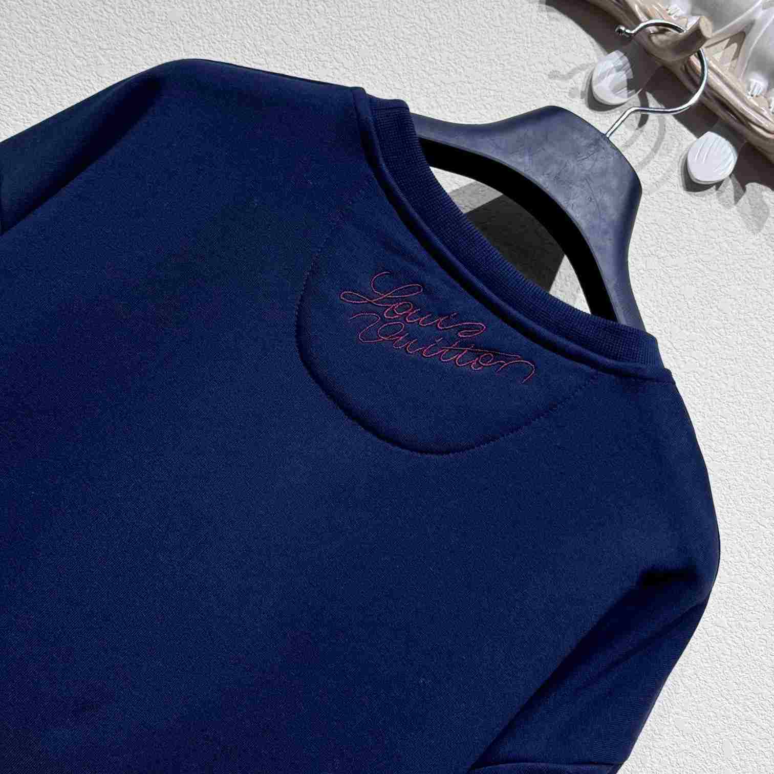 Louis Vuitton Embroidered Cotton Crewneck   1AGJXV - PerfectKickZ