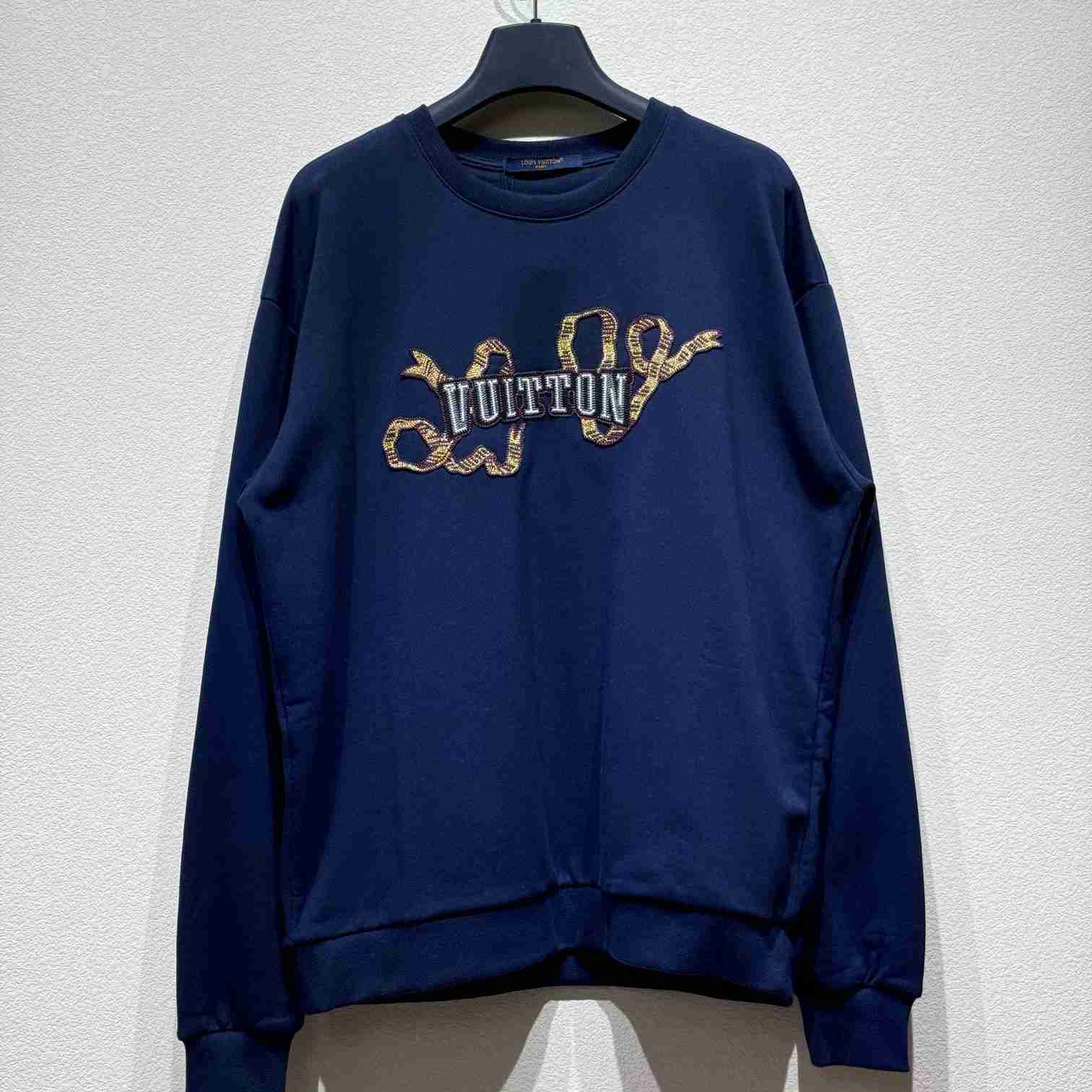Louis Vuitton Embroidered Cotton Crewneck   1AGJXV - PerfectKickZ