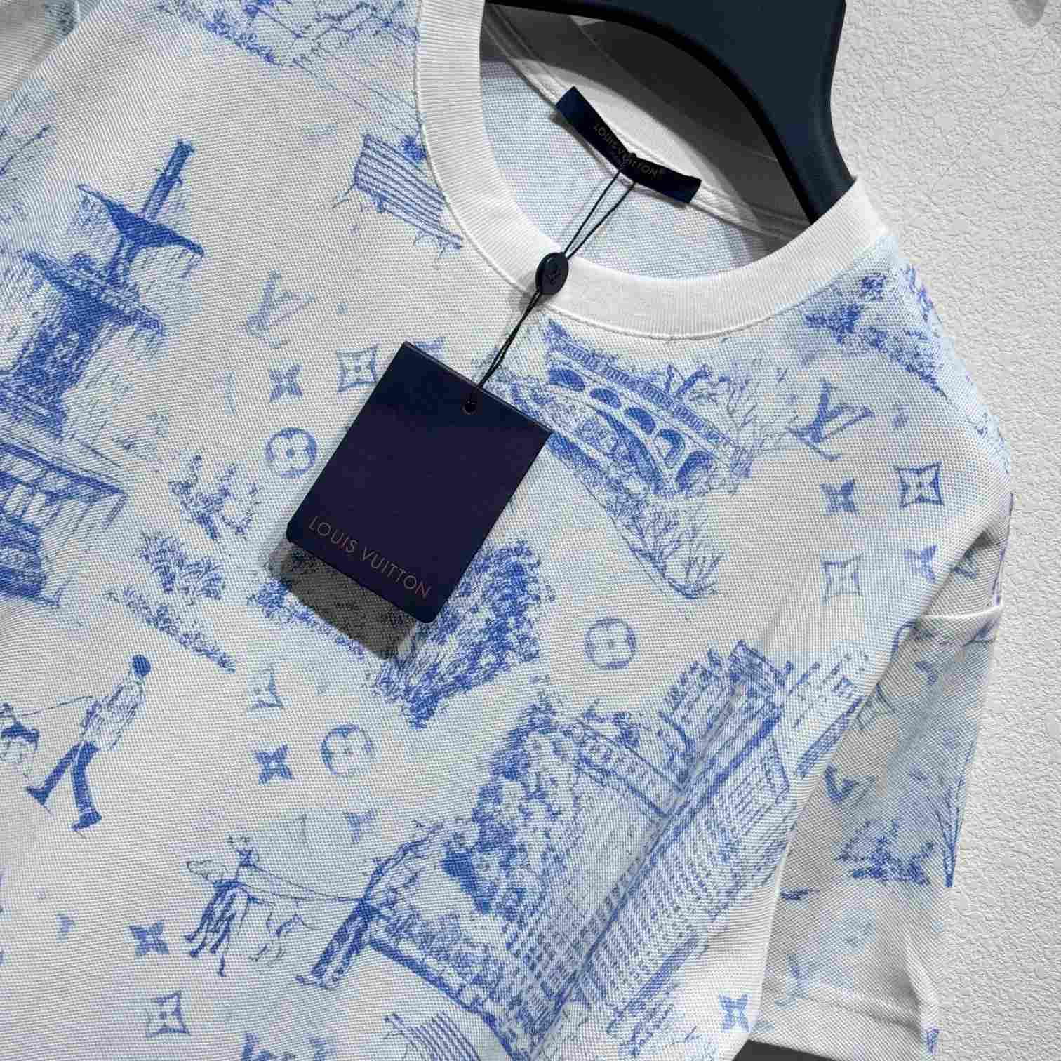 Louis Vuitton Printed Cotton Pique T-Shirt - PerfectKickZ