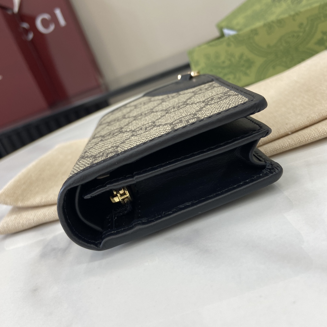Gucci GG Emblem Mini Wallet - PerfectKickZ