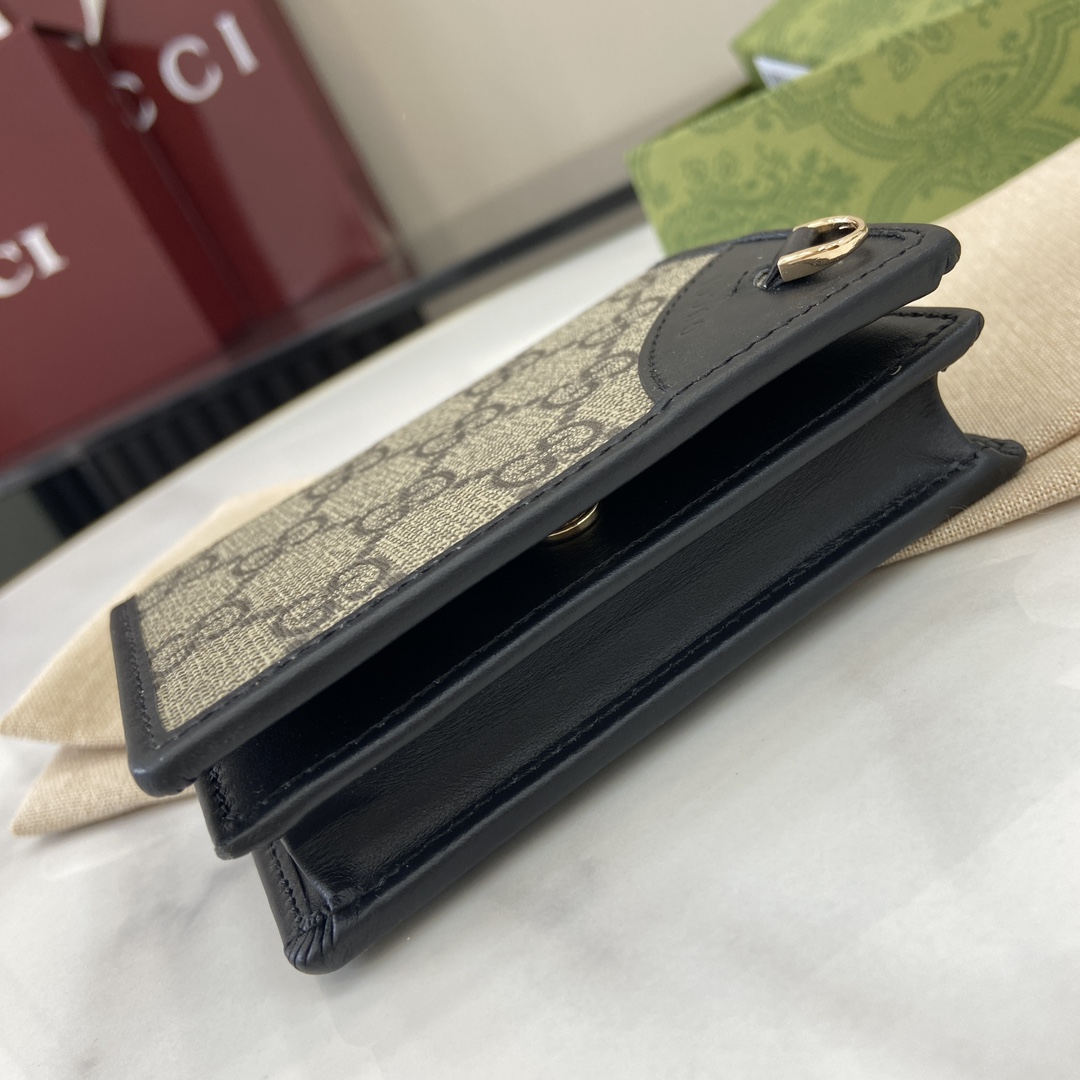 Gucci GG Emblem Mini Wallet - PerfectKickZ