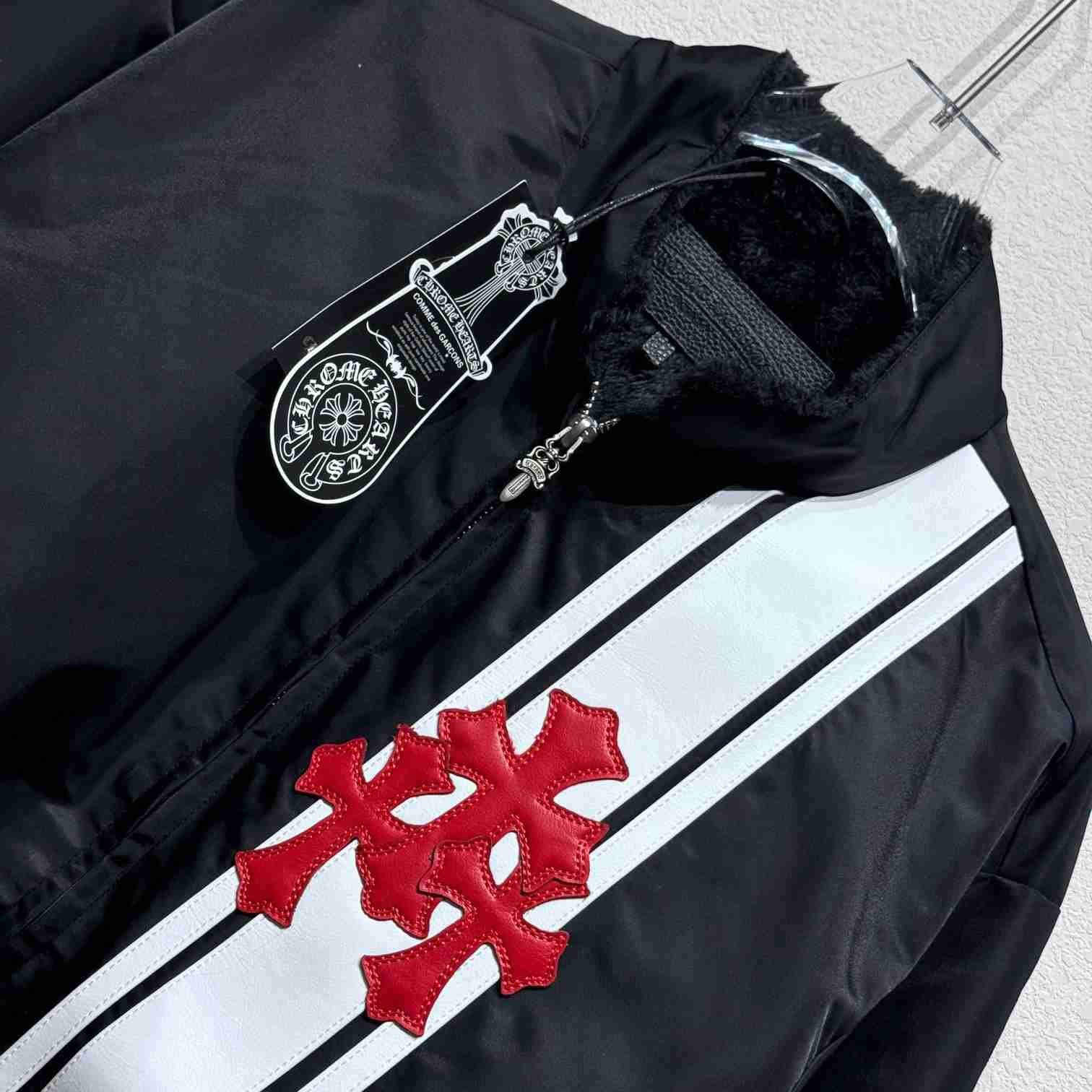 Chrome Hearts Cross Patch Cobra Racing Nylon Jacket 'Black' - PerfectKickZ