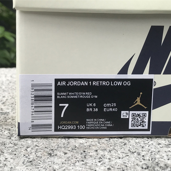 Air jordan 1 Low OG“Howard University” Sneaker    HQ2993-100 - 