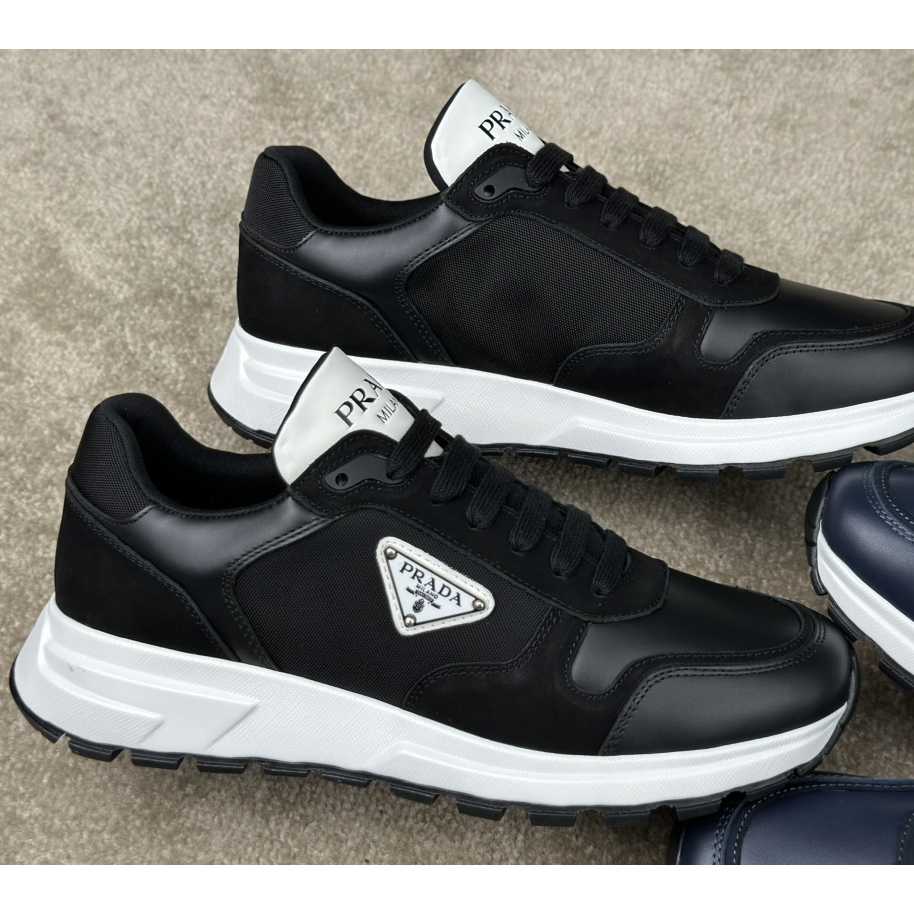 Prada Leather And Re-Nylon Sneakers - PerfectKickZ
