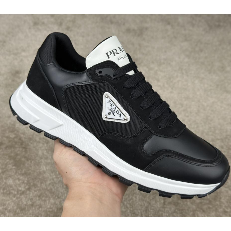 Prada Leather And Re-Nylon Sneakers - PerfectKickZ