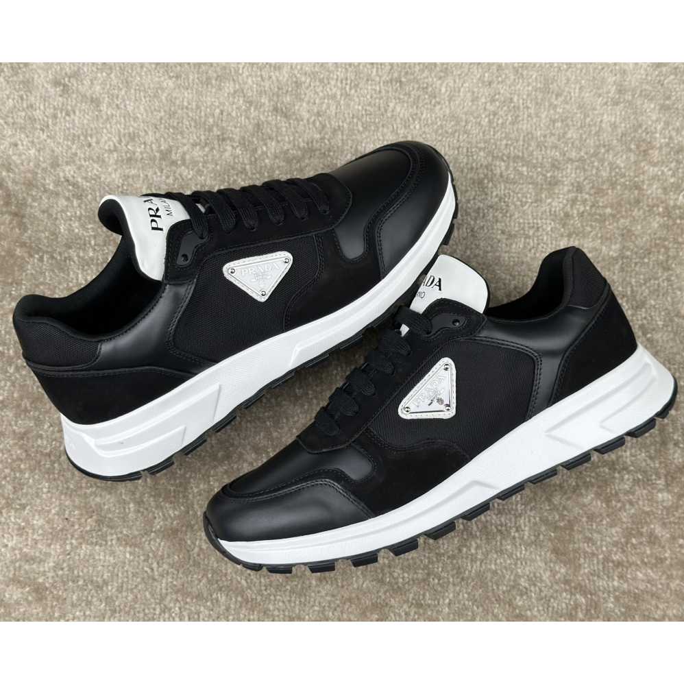 Prada Leather And Re-Nylon Sneakers - PerfectKickZ