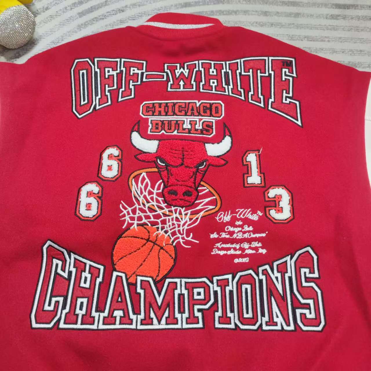 Off-White™ C/O Chicago Bulls Red Varsity - PerfectKickZ
