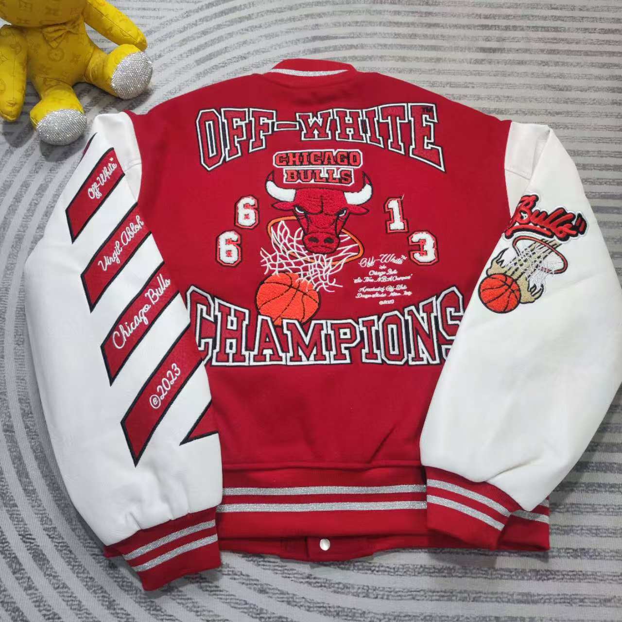 Off-White™ C/O Chicago Bulls Red Varsity - PerfectKickZ