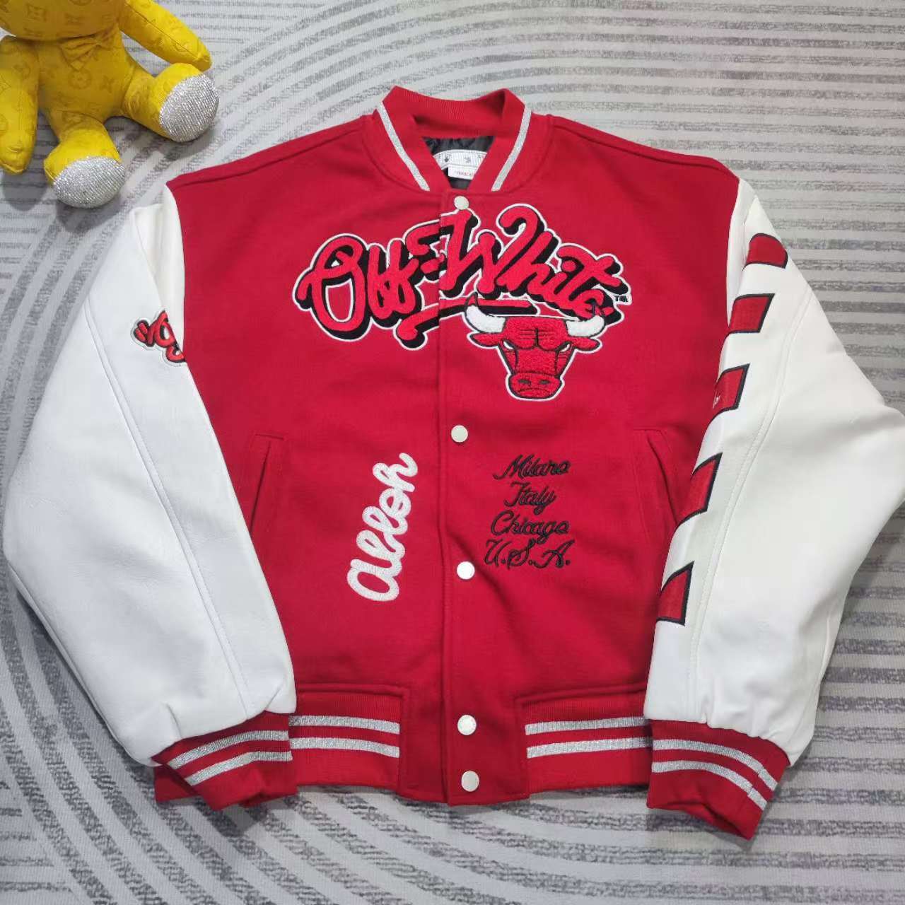 Off-White™ C/O Chicago Bulls Red Varsity - PerfectKickZ