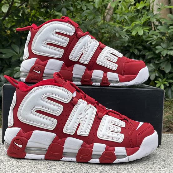 Supreme x Air More Uptempo “Red” Sneakers     902290-600  - PerfectKickZ