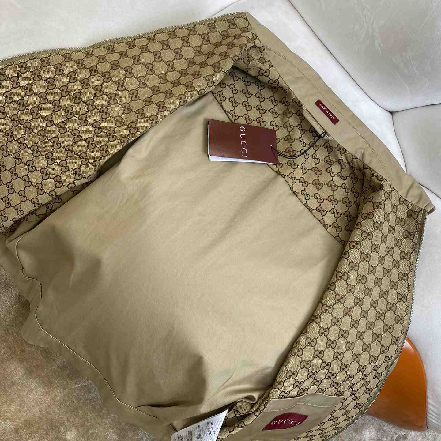 Gucci Cotton Twill Jacket With Web - PerfectKickZ