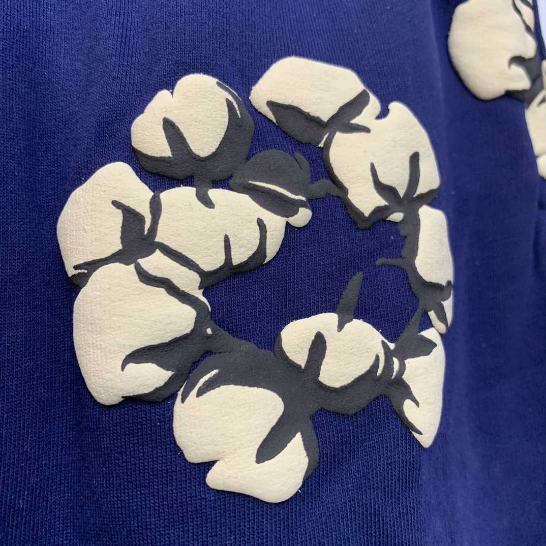 Denim Tears Cactus Tears Wreath Sweatpants Navy - PerfectKickZ