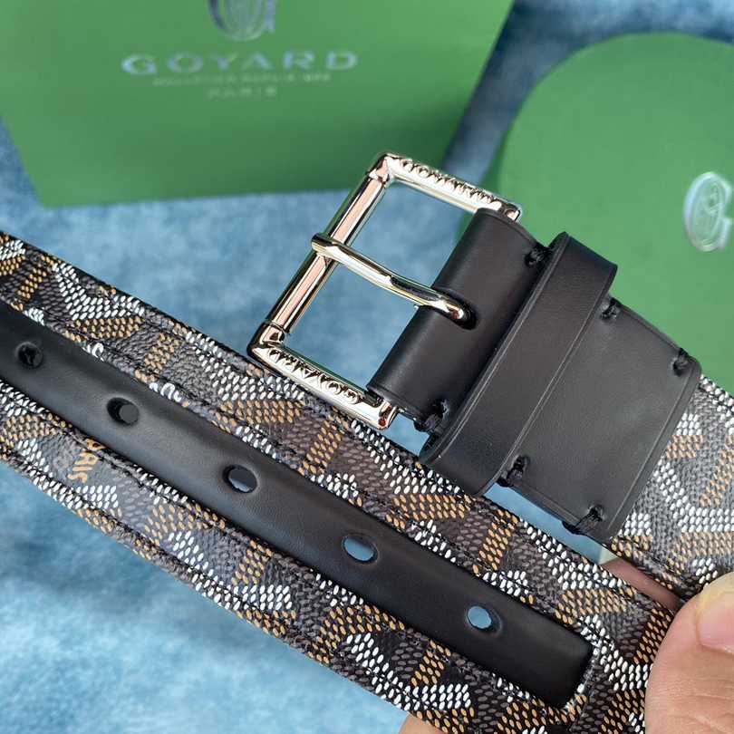 Goyard Paris Leather Mens Belt - PerfectKickZ