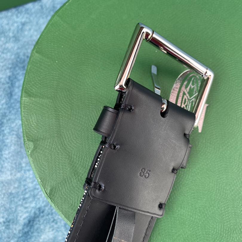 Goyard Paris Leather Mens Belt - PerfectKickZ