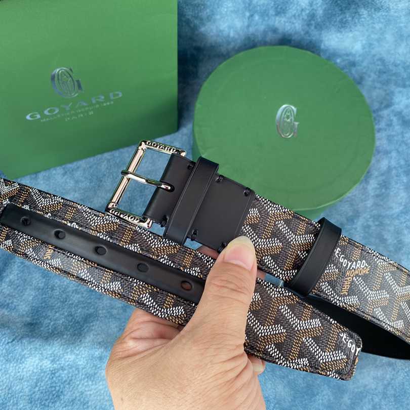 Goyard Paris Leather Mens Belt - PerfectKickZ