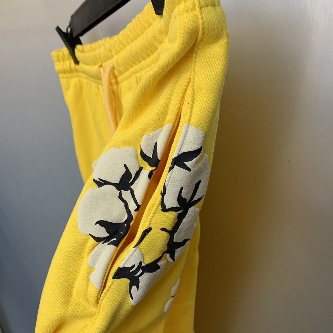 Denim Tears Cactus Tears Wreath Sweatpants Yellow - PerfectKickZ