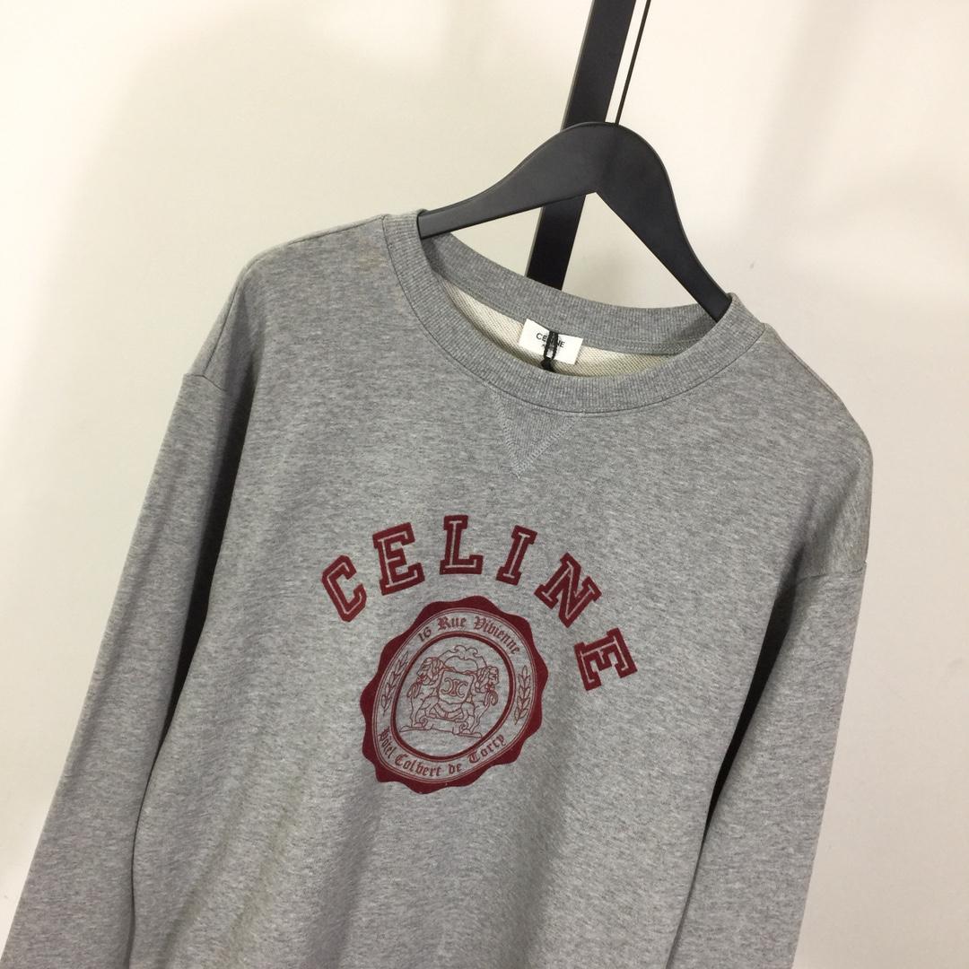Celine Blason Loose Sweatshirt In Cotton Fleece - PerfectKickZ