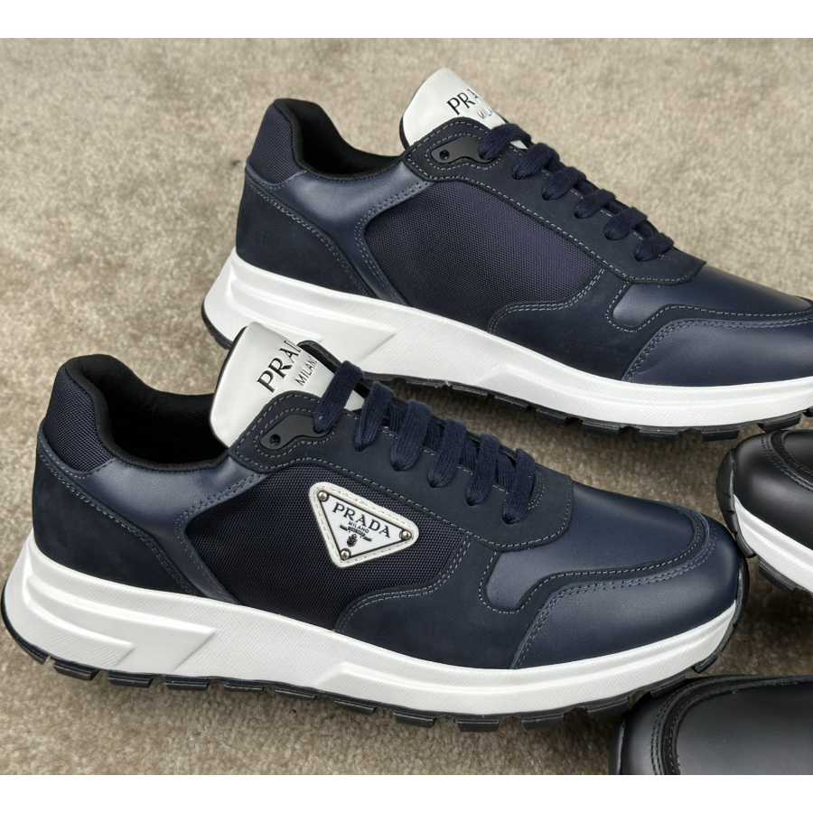 Prada Leather And Re-Nylon Sneakers - PerfectKickZ