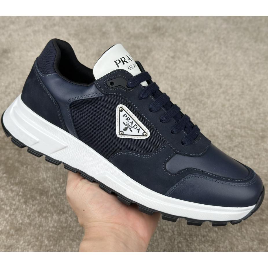 Prada Leather And Re-Nylon Sneakers - PerfectKickZ