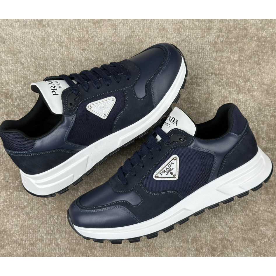 Prada Leather And Re-Nylon Sneakers - PerfectKickZ