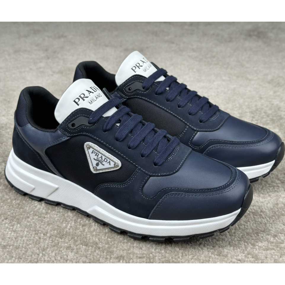 Prada Leather And Re-Nylon Sneakers - PerfectKickZ