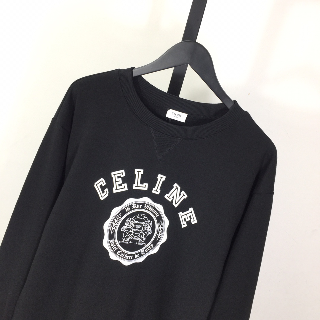 Celine Blason Loose Sweatshirt In Cotton Fleece - PerfectKickZ