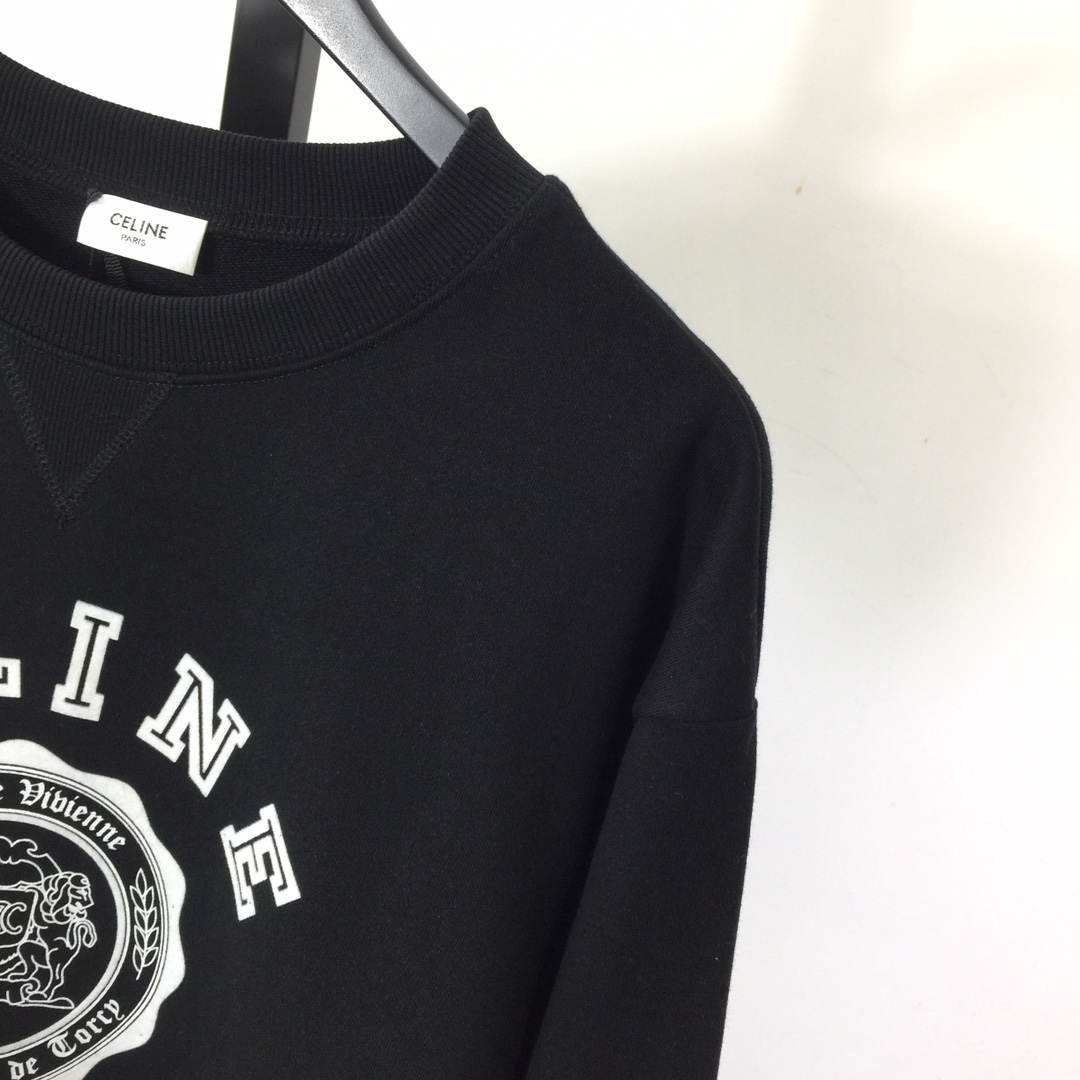 Celine Blason Loose Sweatshirt In Cotton Fleece - PerfectKickZ
