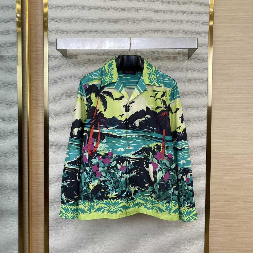 Louis Vuitton Long-Sleeved Cotton Shirt   - PerfectKickZ