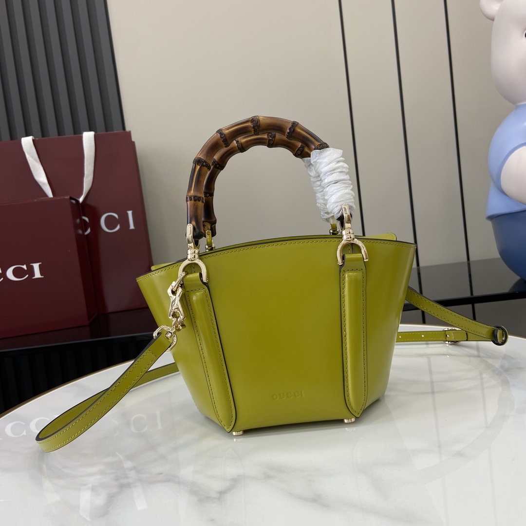 Gucci Mini Bamboo Top Handle Tote Bag - PerfectKickZ
