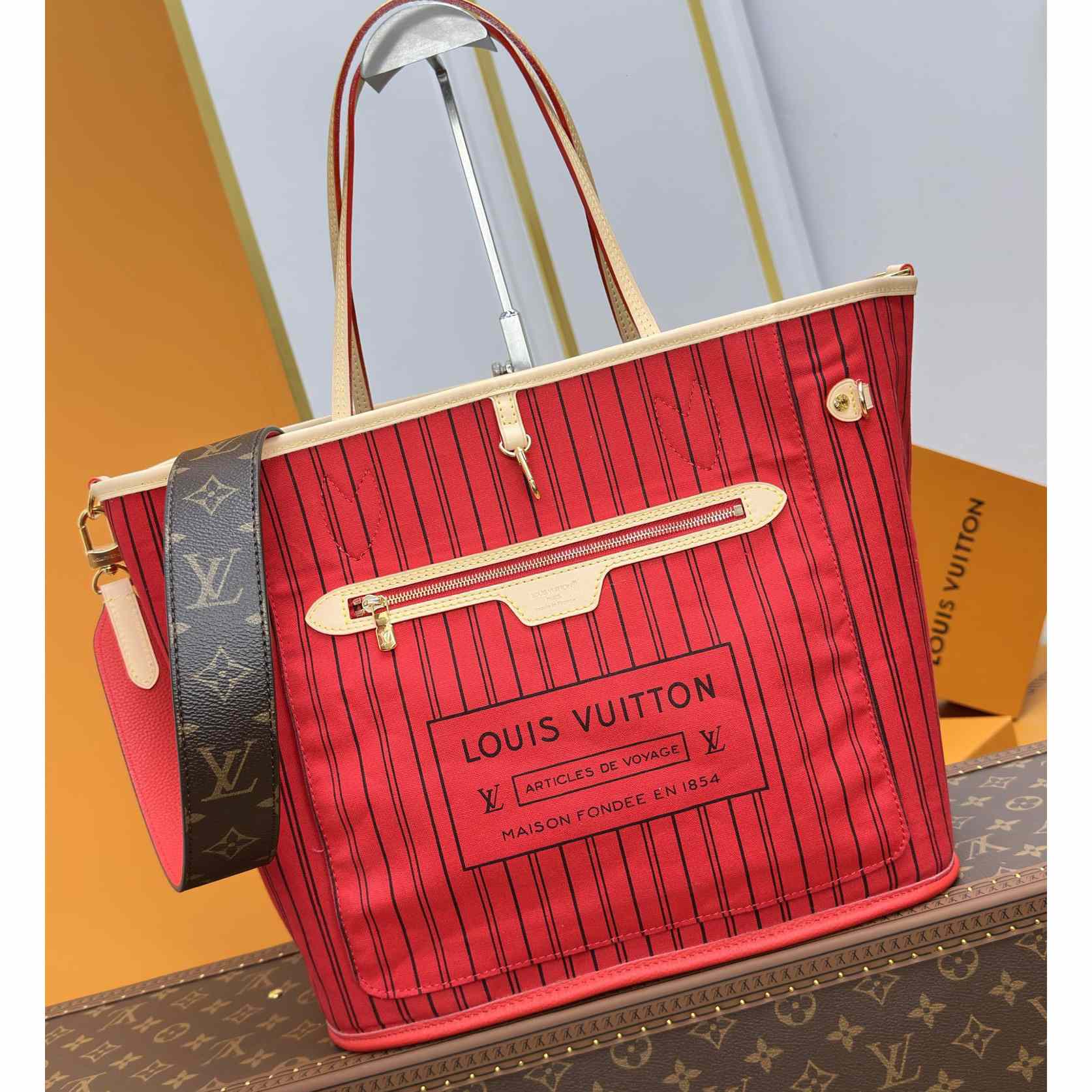 Louis Vuitton Neverfull Bandoulière Inside Out MM   M12096 - PerfectKickZ