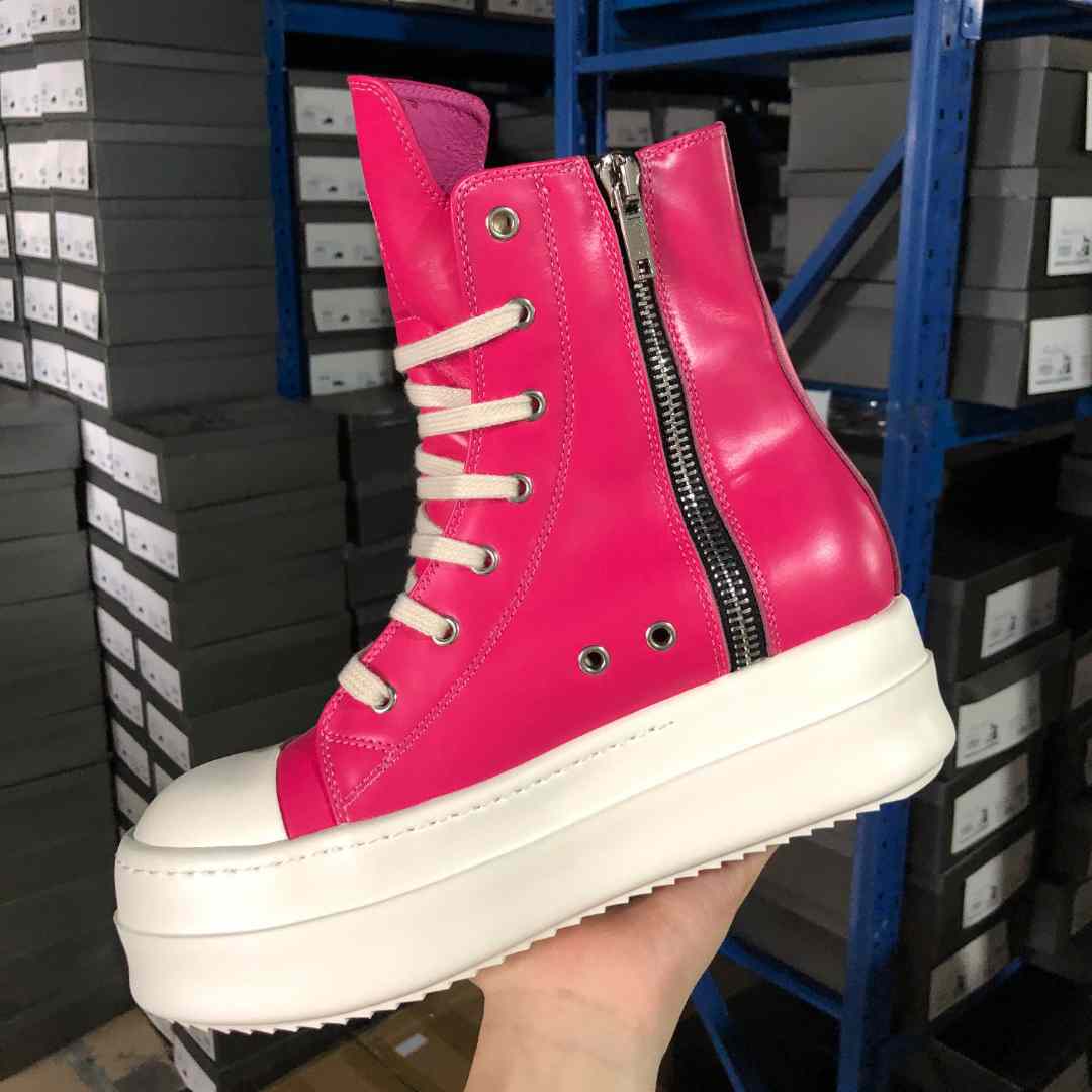 Rick Owens Leather High top Sneaker - PerfectKickZ