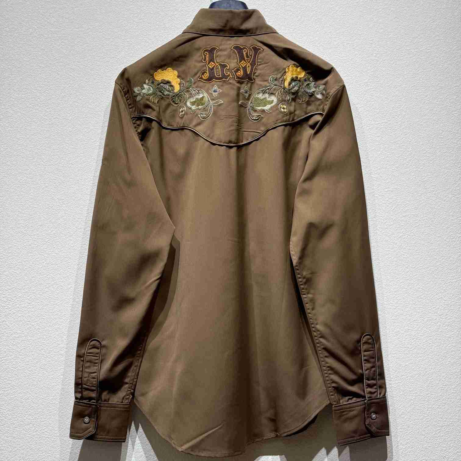 Louis Vuitton Embroidered Long-Sleeved Wool Shirt   - PerfectKickZ