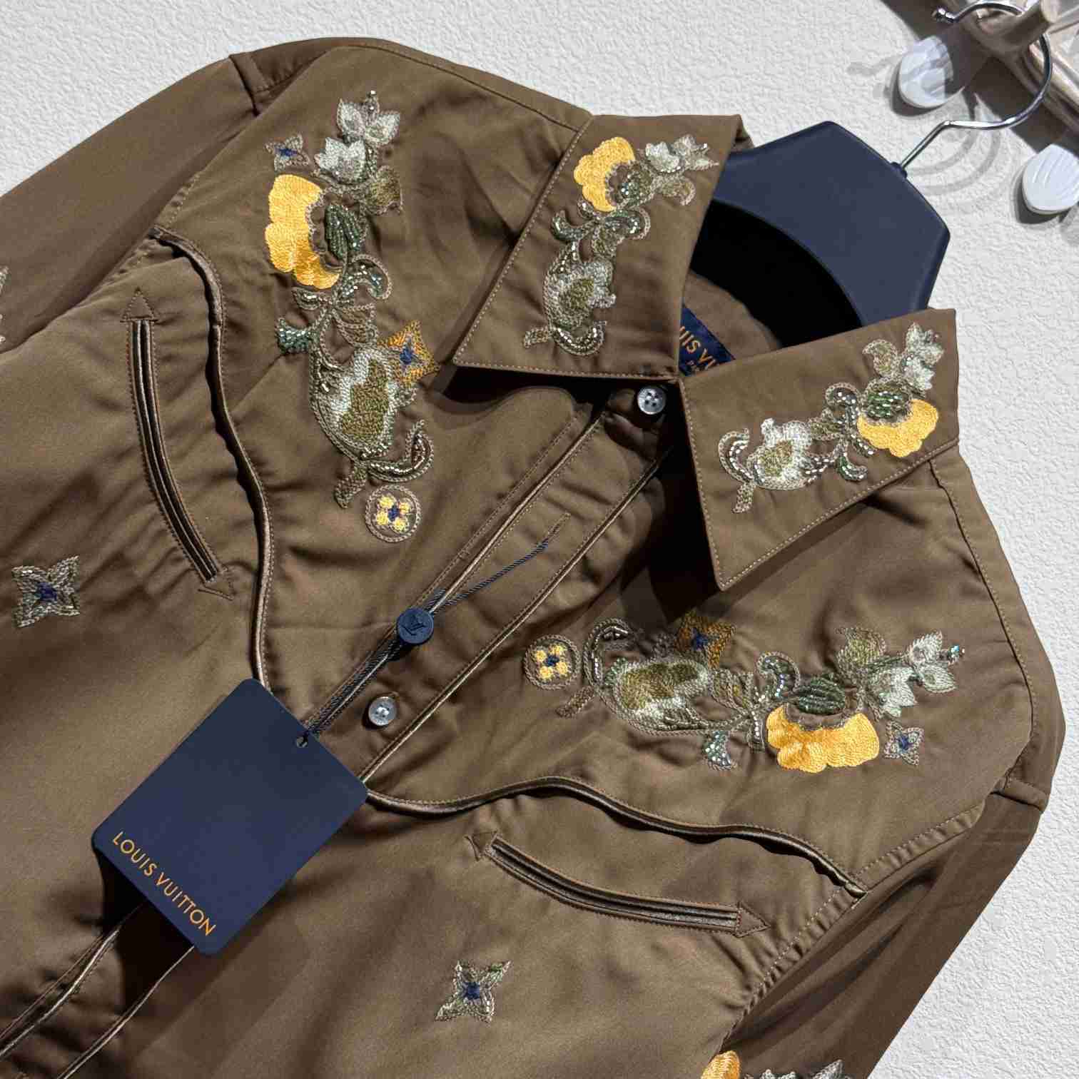 Louis Vuitton Embroidered Long-Sleeved Wool Shirt   - PerfectKickZ