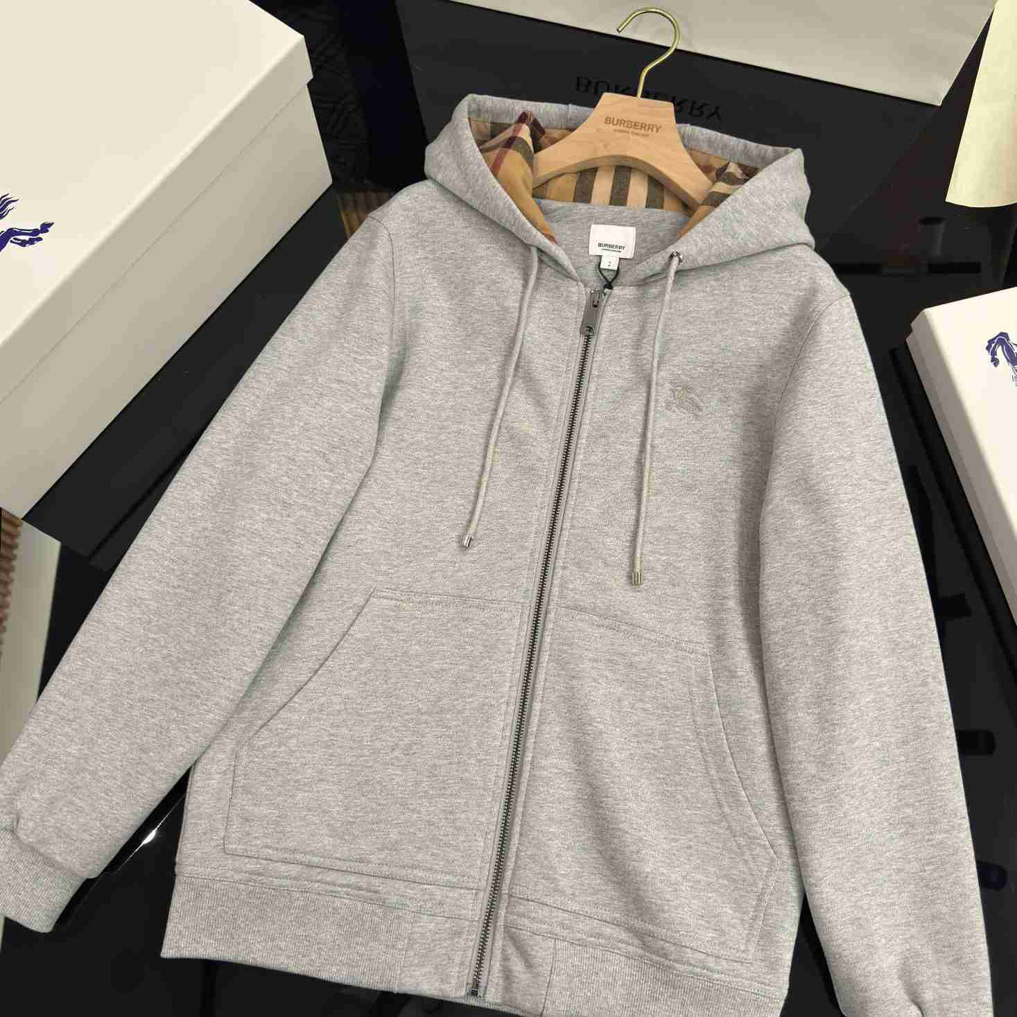 Burberry Cotton Zip Hoodie - PerfectKickZ