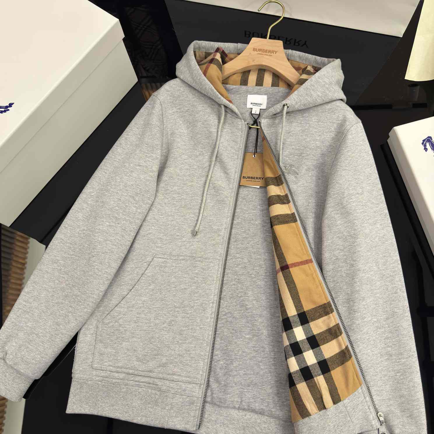 Burberry Cotton Zip Hoodie - PerfectKickZ