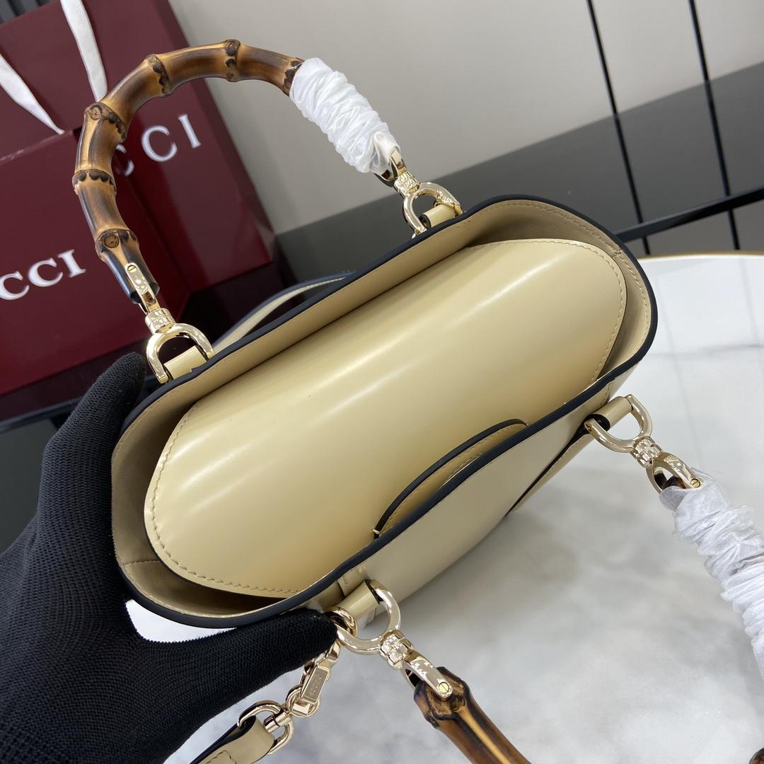 Gucci Mini Bamboo Top Handle Tote Bag - PerfectKickZ