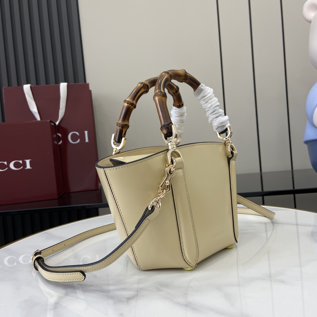 Gucci Mini Bamboo Top Handle Tote Bag - PerfectKickZ