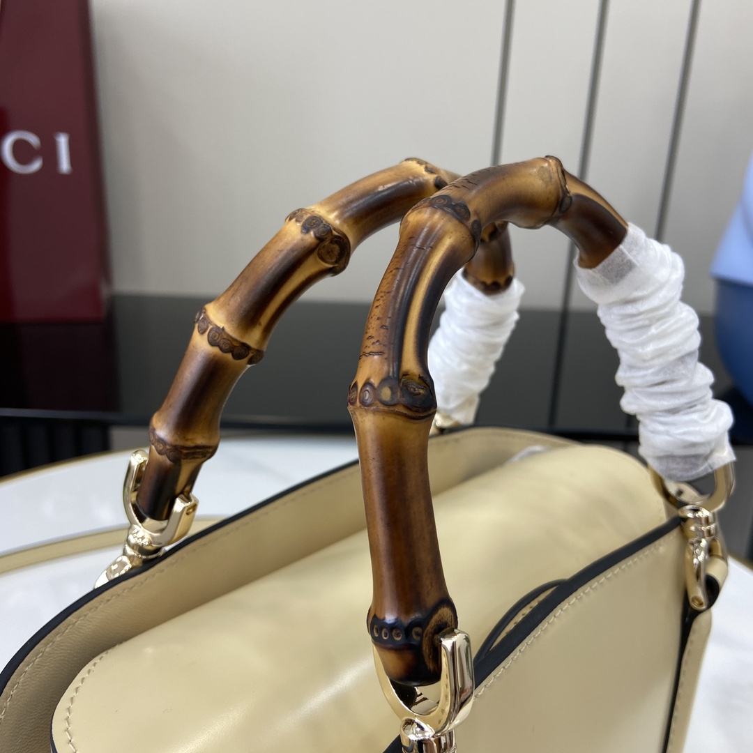 Gucci Mini Bamboo Top Handle Tote Bag - PerfectKickZ