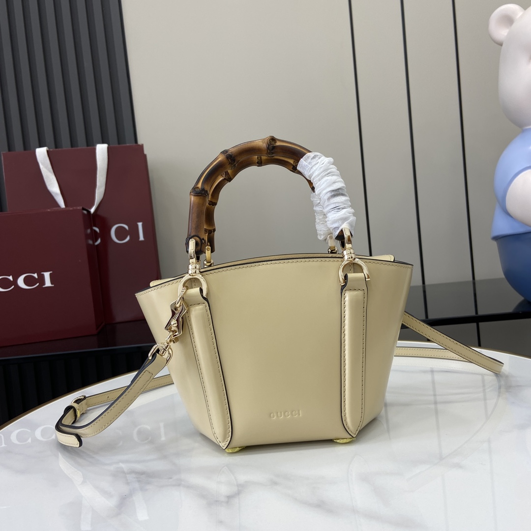 Gucci Mini Bamboo Top Handle Tote Bag - PerfectKickZ