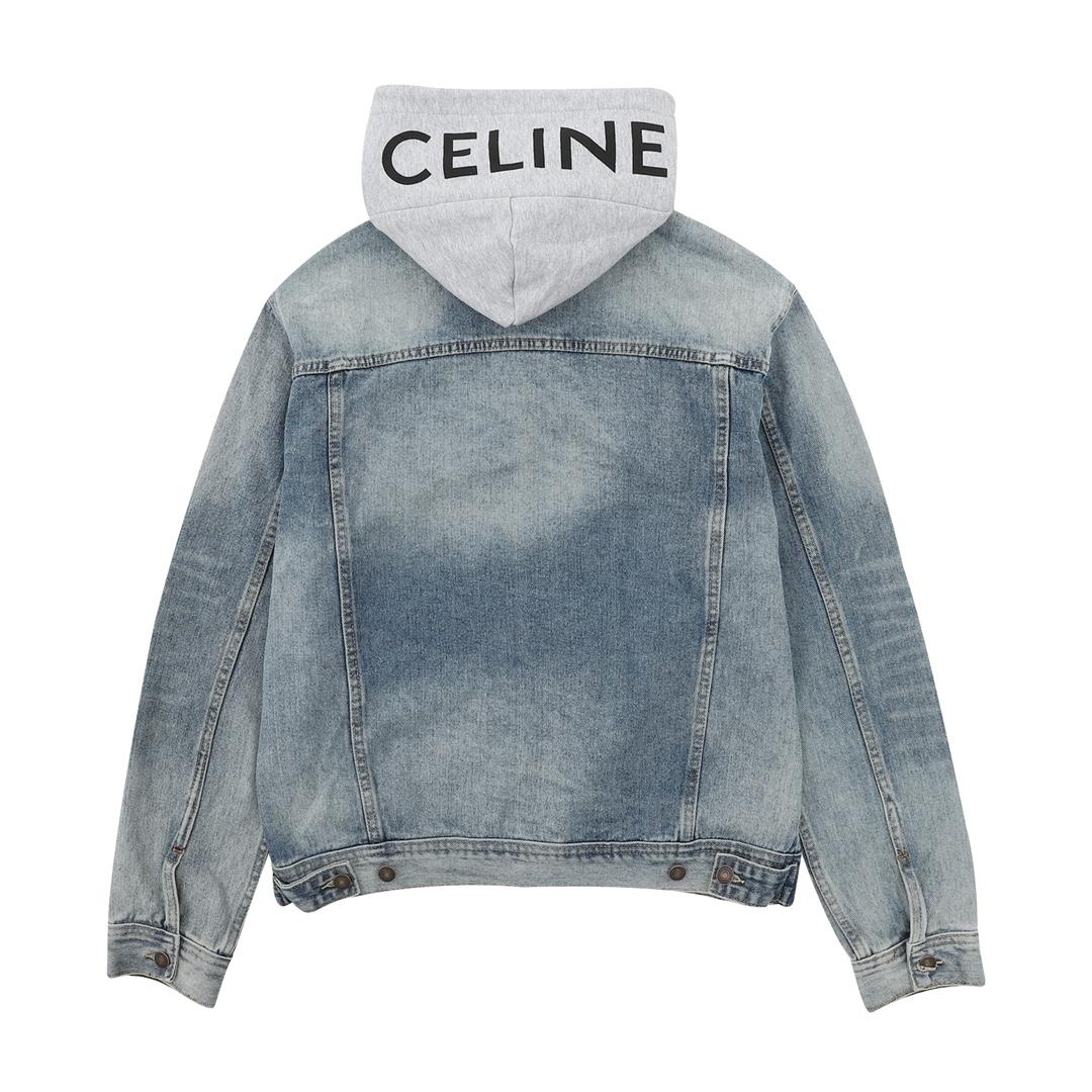 Celine Hooded Denim Jacket - PerfectKickZ