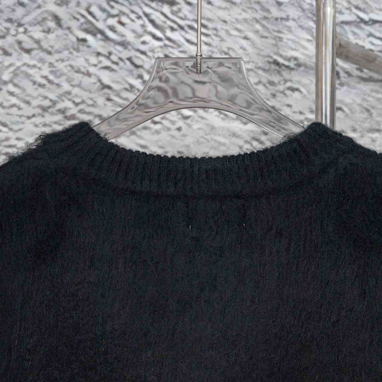 Saint Laurent Logo-Intarsia Mohair-Blend Sweater - PerfectKickZ