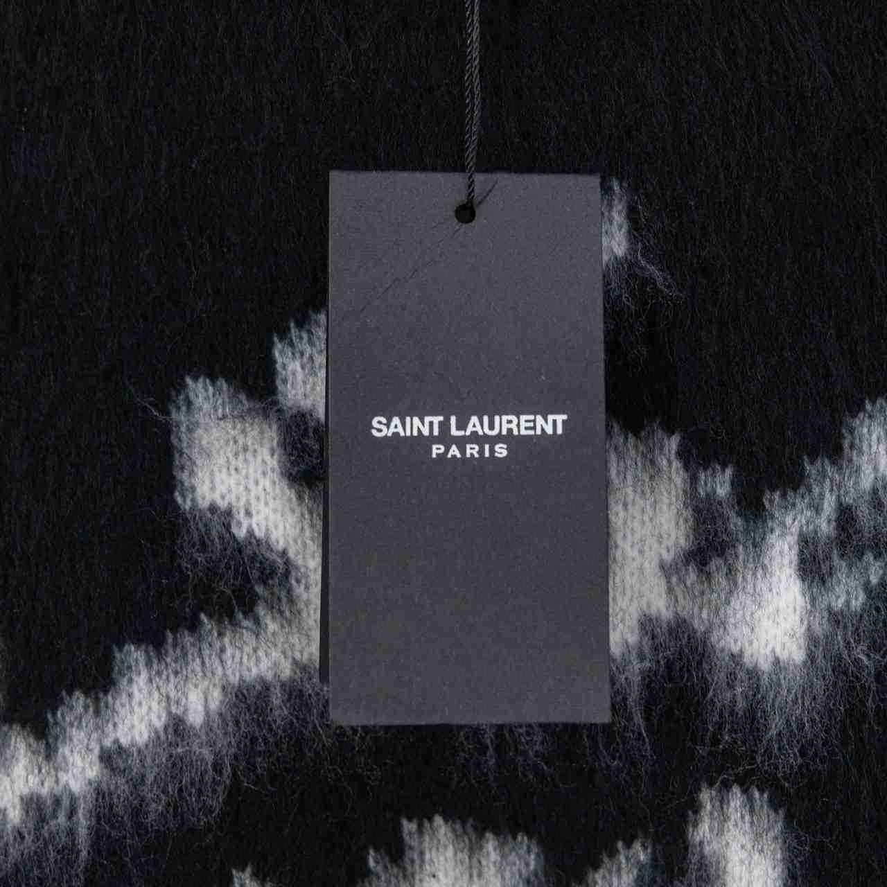 Saint Laurent Logo-Intarsia Mohair-Blend Sweater - PerfectKickZ