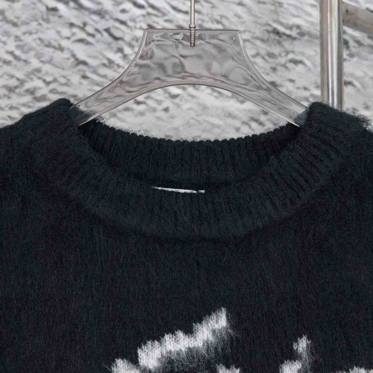 Saint Laurent Logo-Intarsia Mohair-Blend Sweater - PerfectKickZ