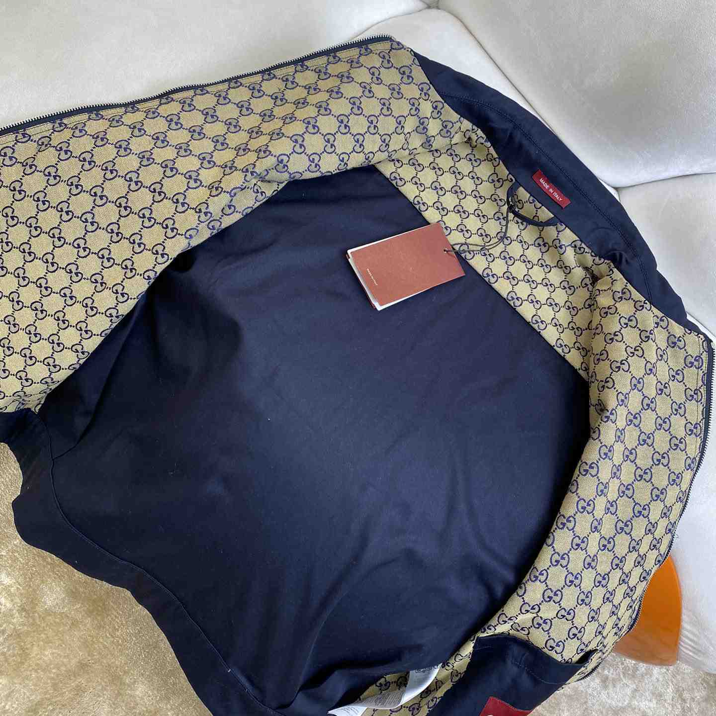 Gucci Cotton Twill Jacket With Web - PerfectKickZ